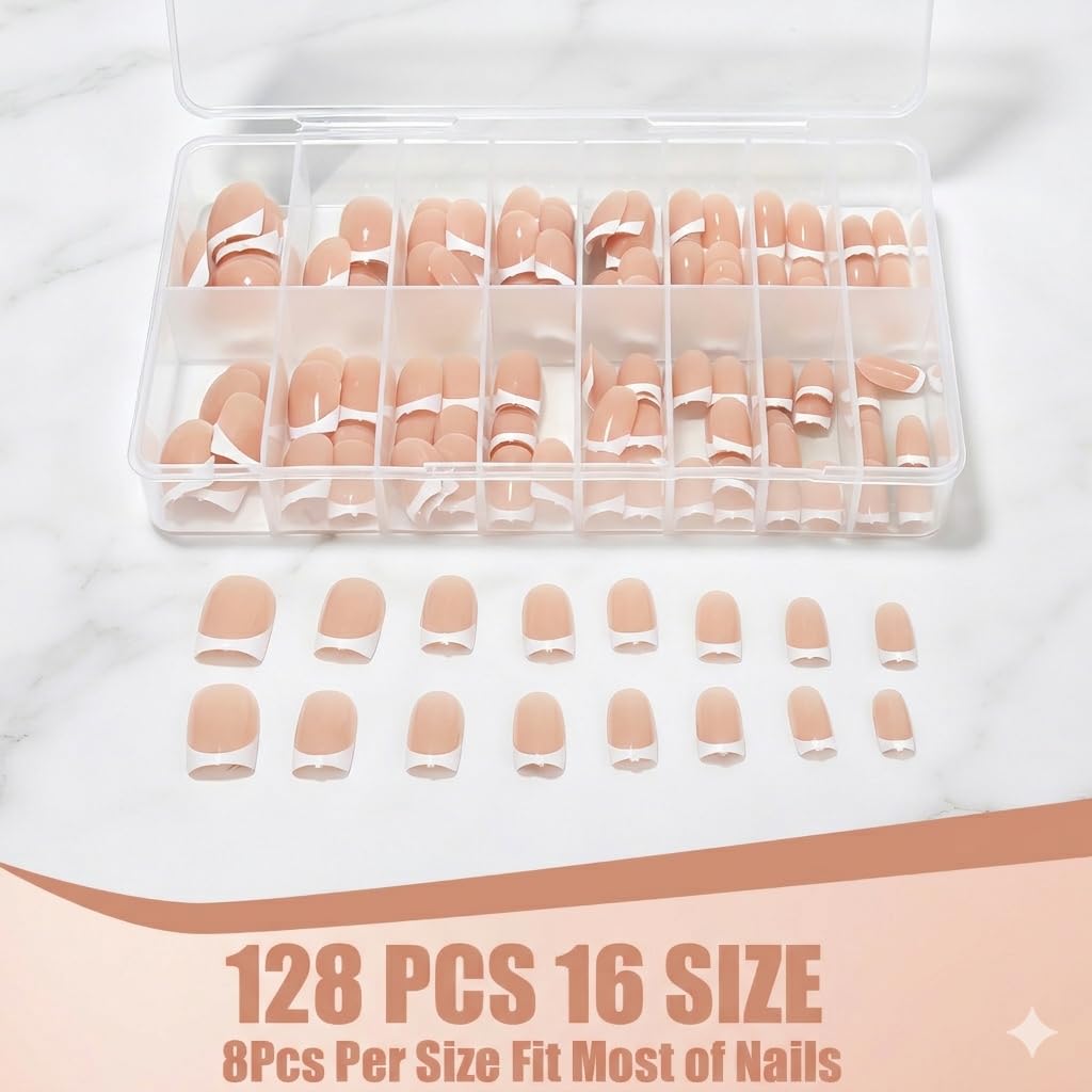 Detalle de ADORYNIGIC Press-On Nails, 128-Piece Set