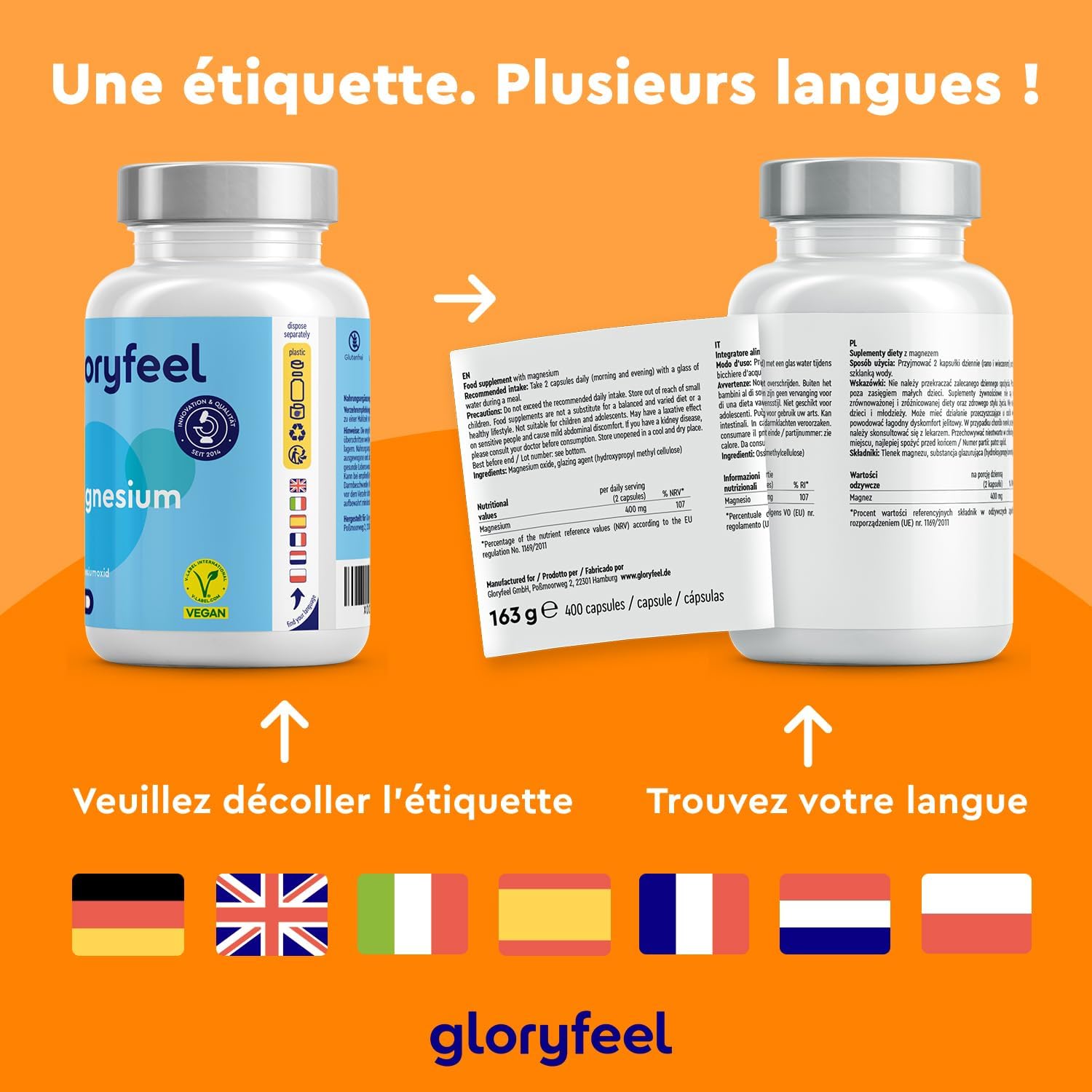 Thumbnail 4 de Magnésium 400 Capsules 200 mg par gélule