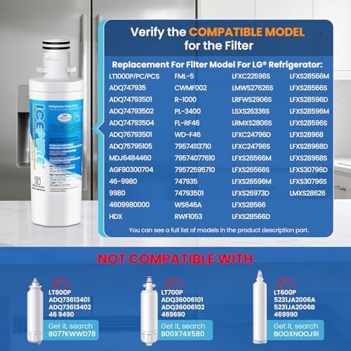 Thumbnail 1 de ICEPURE LT1000PC Refrigerator Water Filter and LT120F Air Filter Combo
