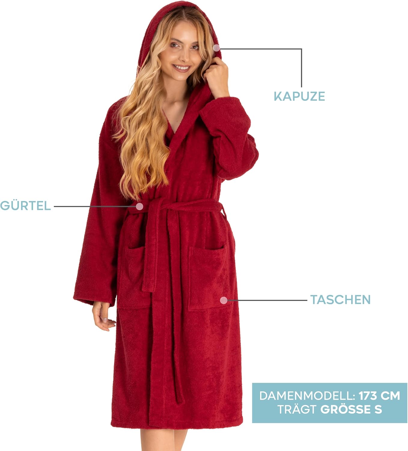 Thumbnail 2 de Twinzen Bademantel Damen 350 GSM 🧖♀