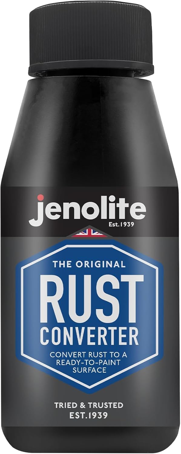 Detalle de JENOLITE Rostumwandler mit Grundierung 150 ml – wasserbasiert, Schwarz, für Auto & Fahrzeuge