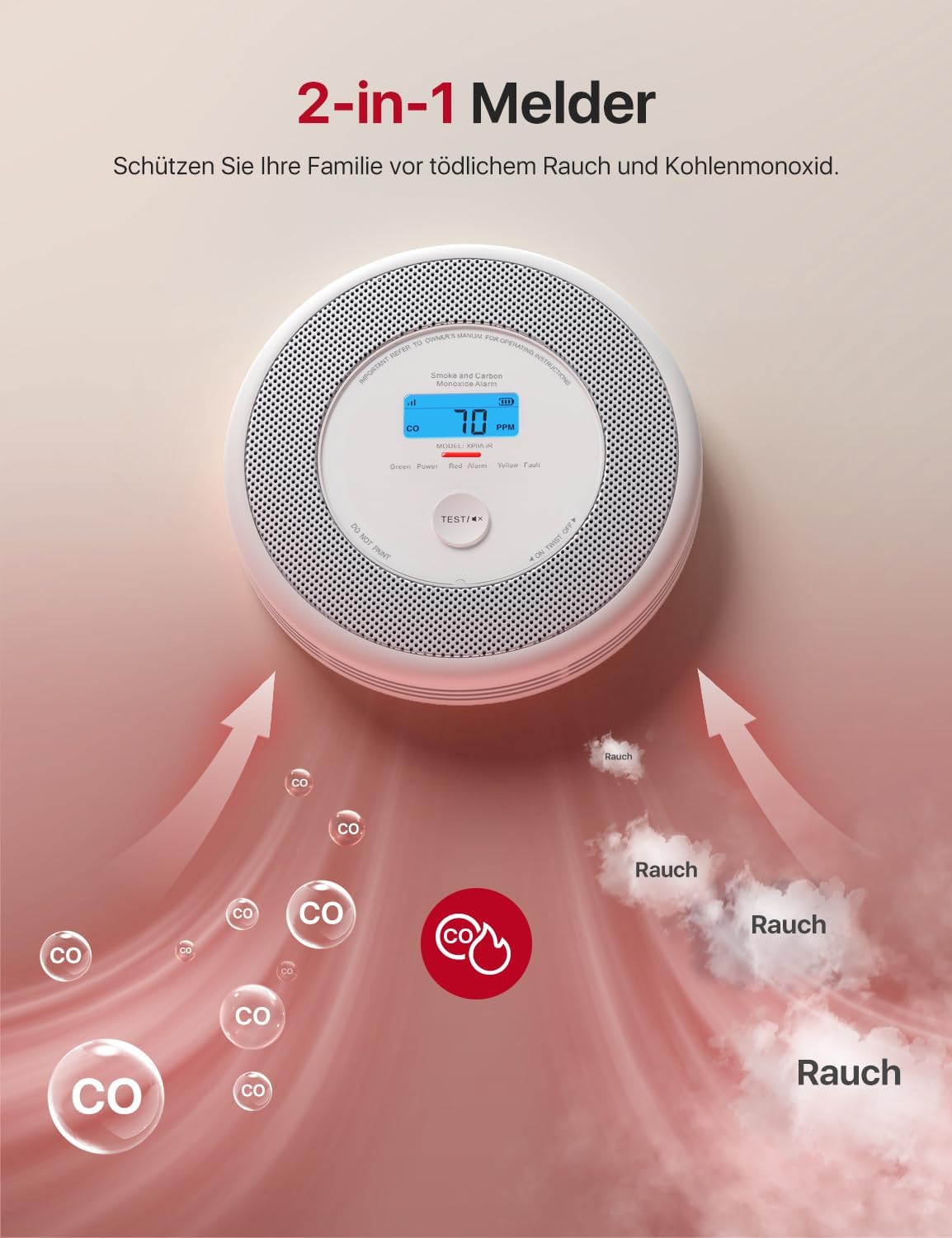Thumbnail 2 de X-Sense XP0A-iR Rauch- und CO‑Melder mit WLAN 🏠