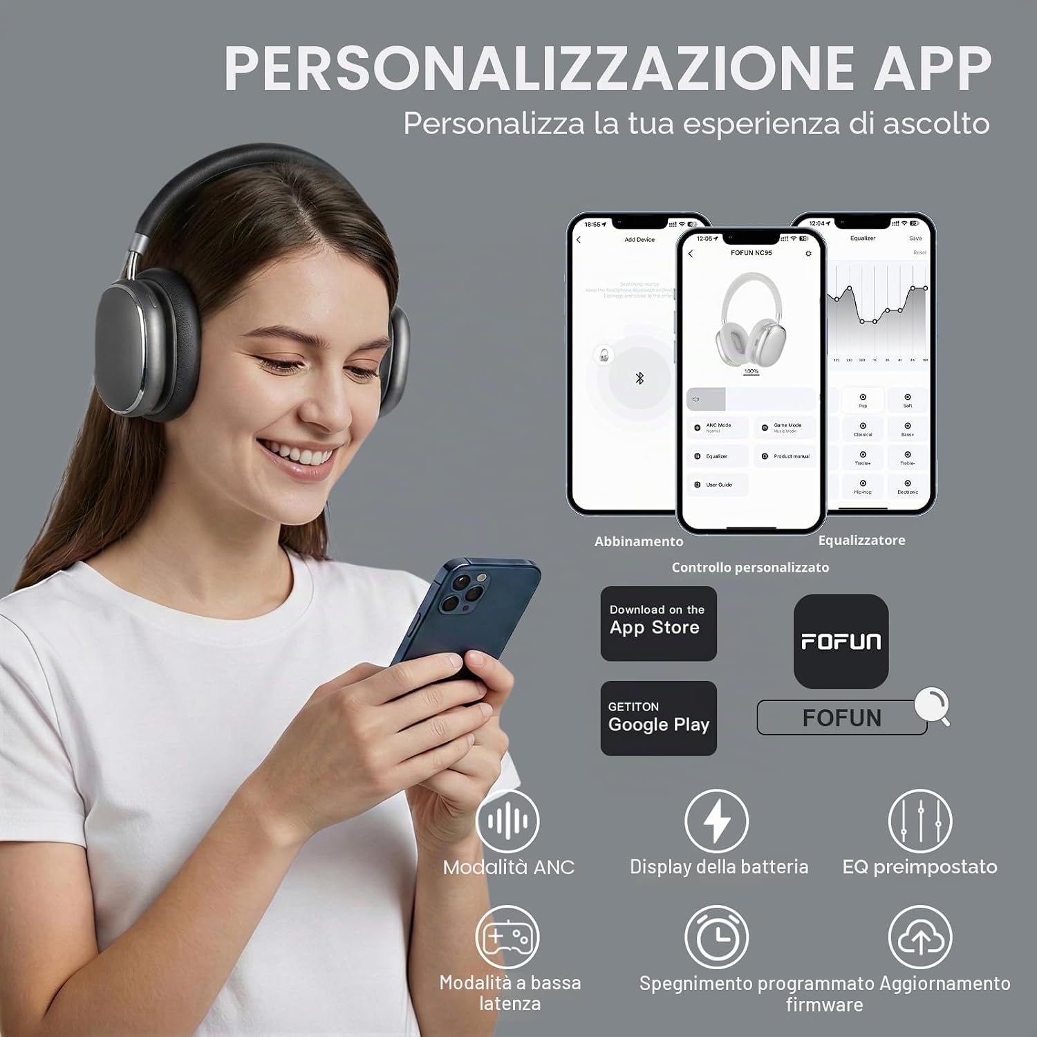 Thumbnail 5 de FOFUN NC95 cuffie wireless Bluetooth 6.0
