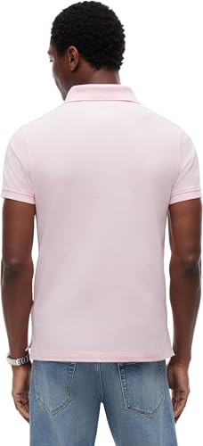 Detalle de Tommy Hilfiger Polo de Manga Corta Hombre 1985 Slim Fit Rosa (Pink Lily), talla L