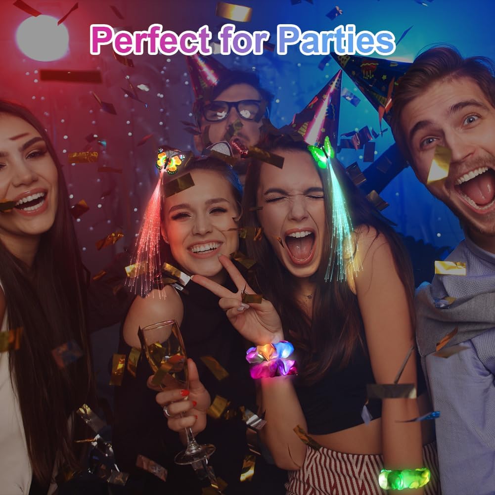 Thumbnail 6 de URAQT Leuchtende Haargummis 6 Stück – Neon Haarschmuck 🎀