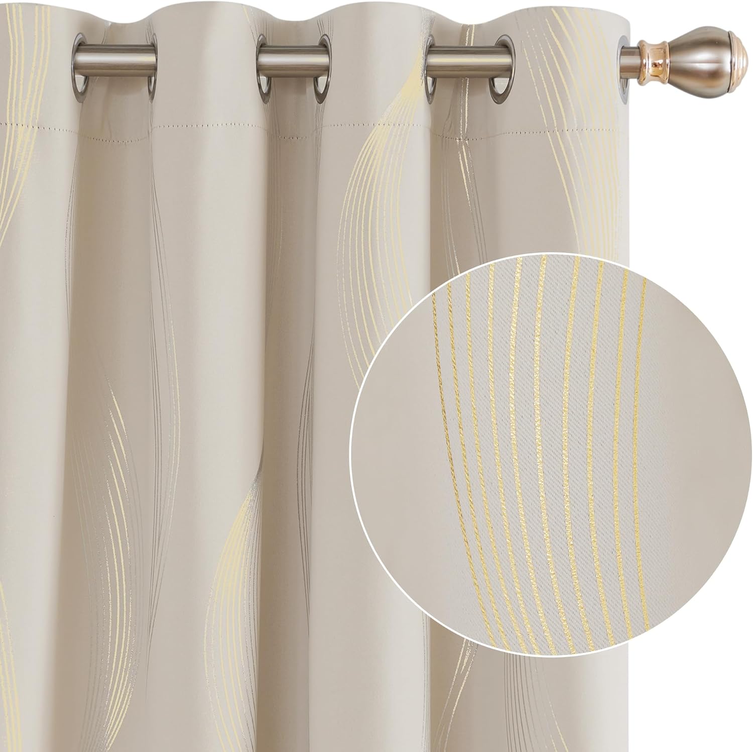 Thumbnail 6 de Foil wave blackout curtains 46 x 54 inch