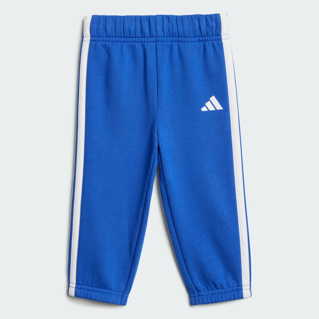 Detalle 2 de Conjunto seasonal essentials Tiberio fleece 3 bandas (Bebé) de Adidas — Azul