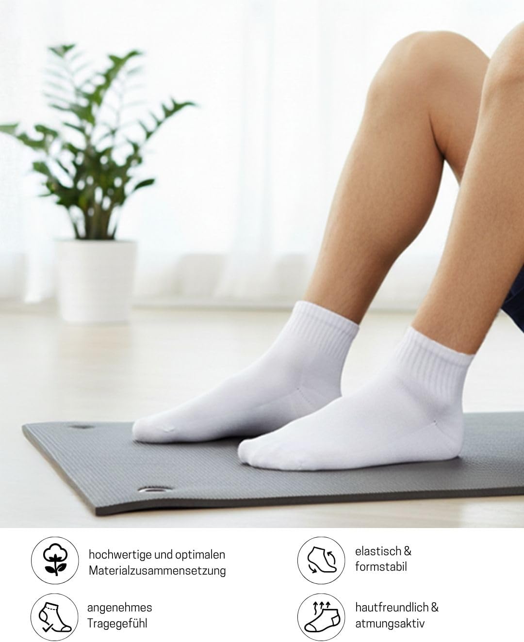 Detalle 2 de Sneaker Socken Quarter Sportsocken Herren & Damen