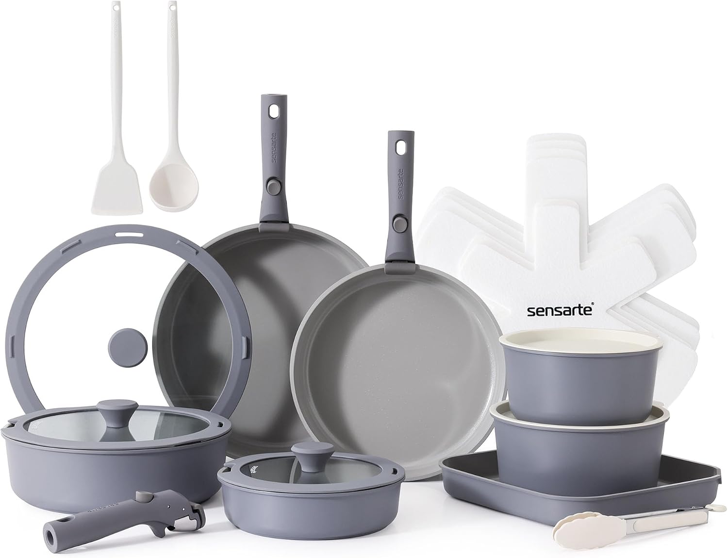 Detalle de SENSARTE 24-Piece Ceramic Cookware Set