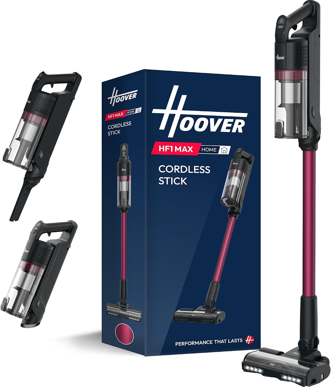 Detalle de Hoover HF1 Max Cordless Vacuum (HF1M10H) with Anti-Hair Wrap, up to 50 min runtime