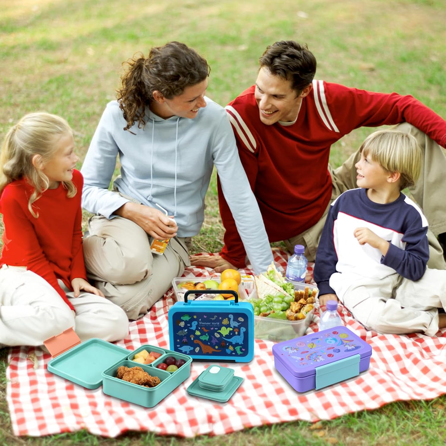 Detalle 2 de lompyeu STWCH kinderbroodtrommel, 1.200 ml, stapelbare bento-set