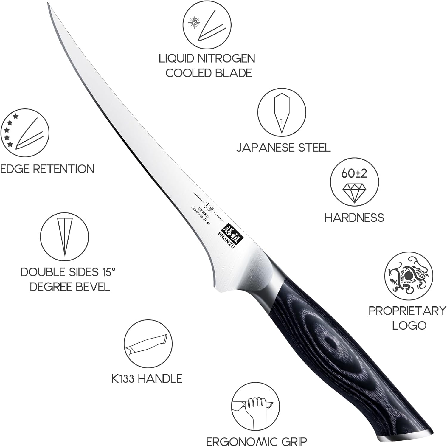 Detalle de SHAN ZU Fillet Knife, 7-Inch