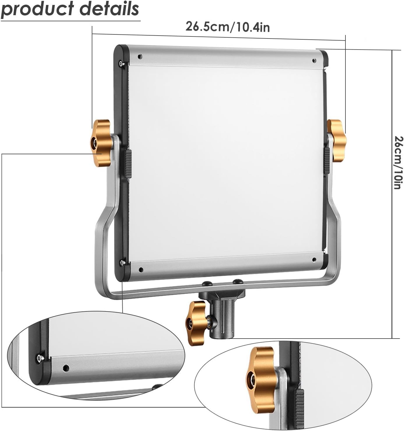 Thumbnail 4 de NEEWER 2 Pack Dimmable Bi-Colour 480 LED Video Light Kit (3200–5600K, CRI 96+)