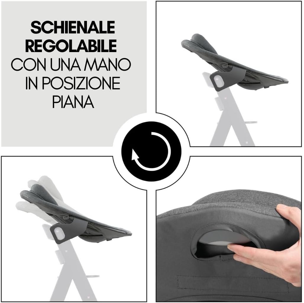 Thumbnail 3 de hauck Seggiolone Pappa Evolutivo Alpha Plus Newborn Set Premium (0 mesi) con bouncer reclinabile e riduttore