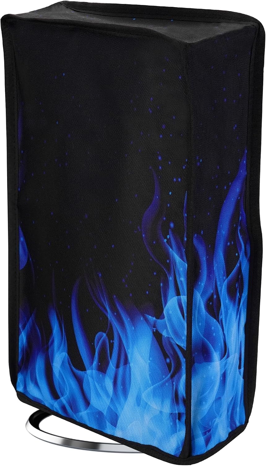 Detalle de PlayVital Vertical Dust Cover for PS5 Slim ⌁ Blue Flame
