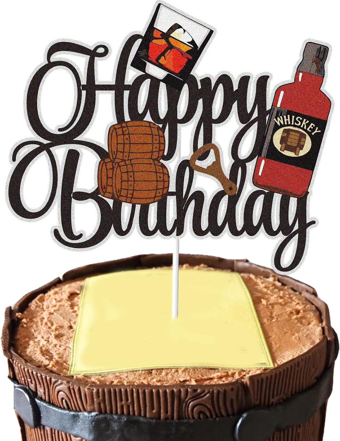 Detalle de Whiskey Birthday Cake Topper 6-Inch