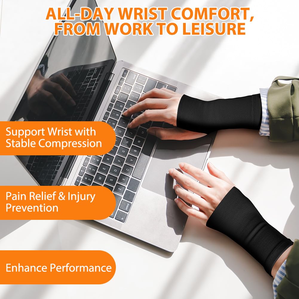 Thumbnail 3 de OFFCUP Thumb Support Glove, Large Black Fingerless Wrist Orthosis