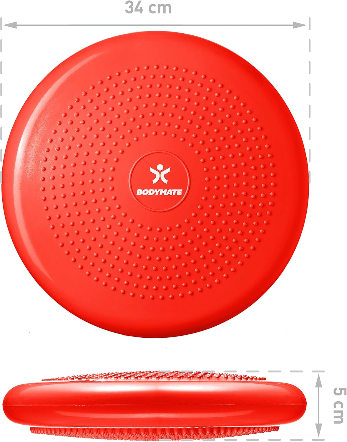 Thumbnail 5 de BODYMATE Pepper-RED: Cuscino per seduta con pompa da 34 cm, equilibrio dinamico per rafforzare il core