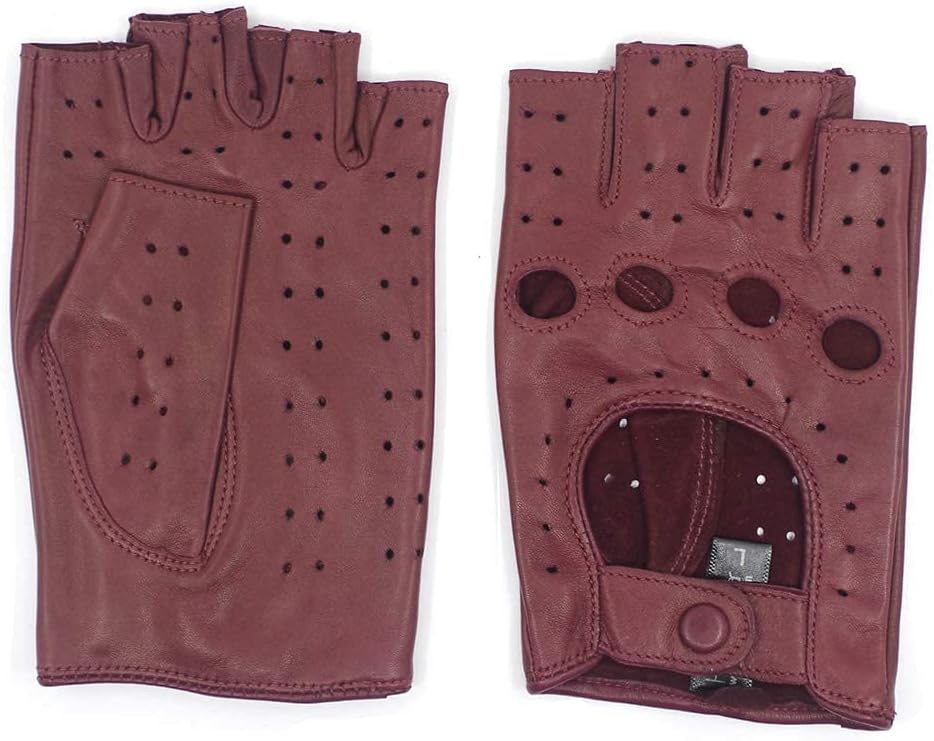 Thumbnail 6 de Harssidanzar GL012 Lambskin Fingerless Gloves