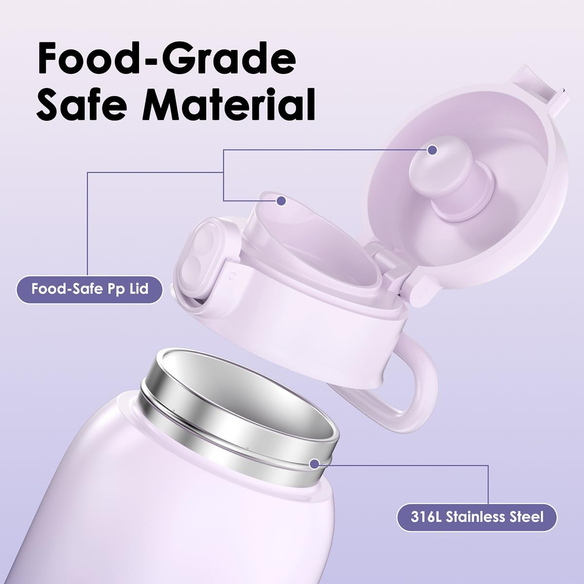 Thumbnail 5 de SORUTO Portable Bottle Warmer, 17 oz, 316 Stainless Steel, 98–131°F Control