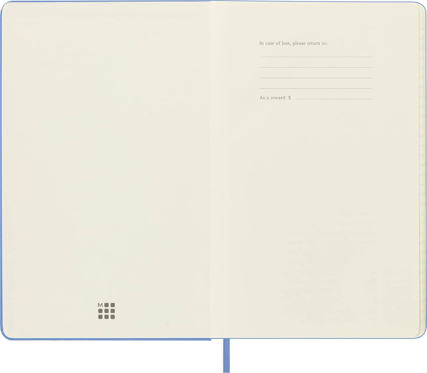 Detalle de Moleskine Classic Notebook – Taccuino a Righe, Copertina Rigida, Blu Ortensia (Large 13x21 cm, 240 pagine)