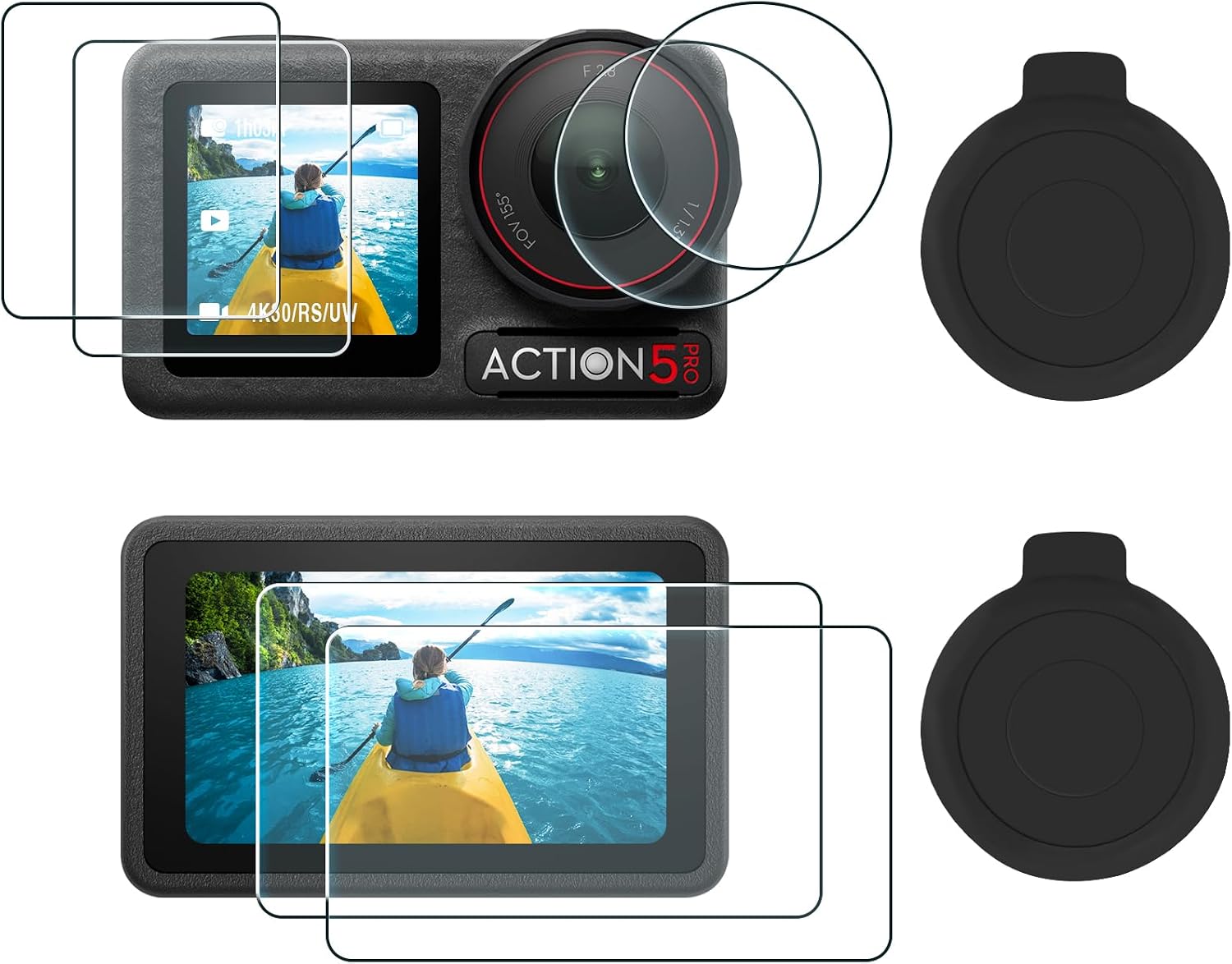 Detalle de AMAZEAR Displayschutzfolie fĂŒr DJI Osmo Action5 Pro đ„