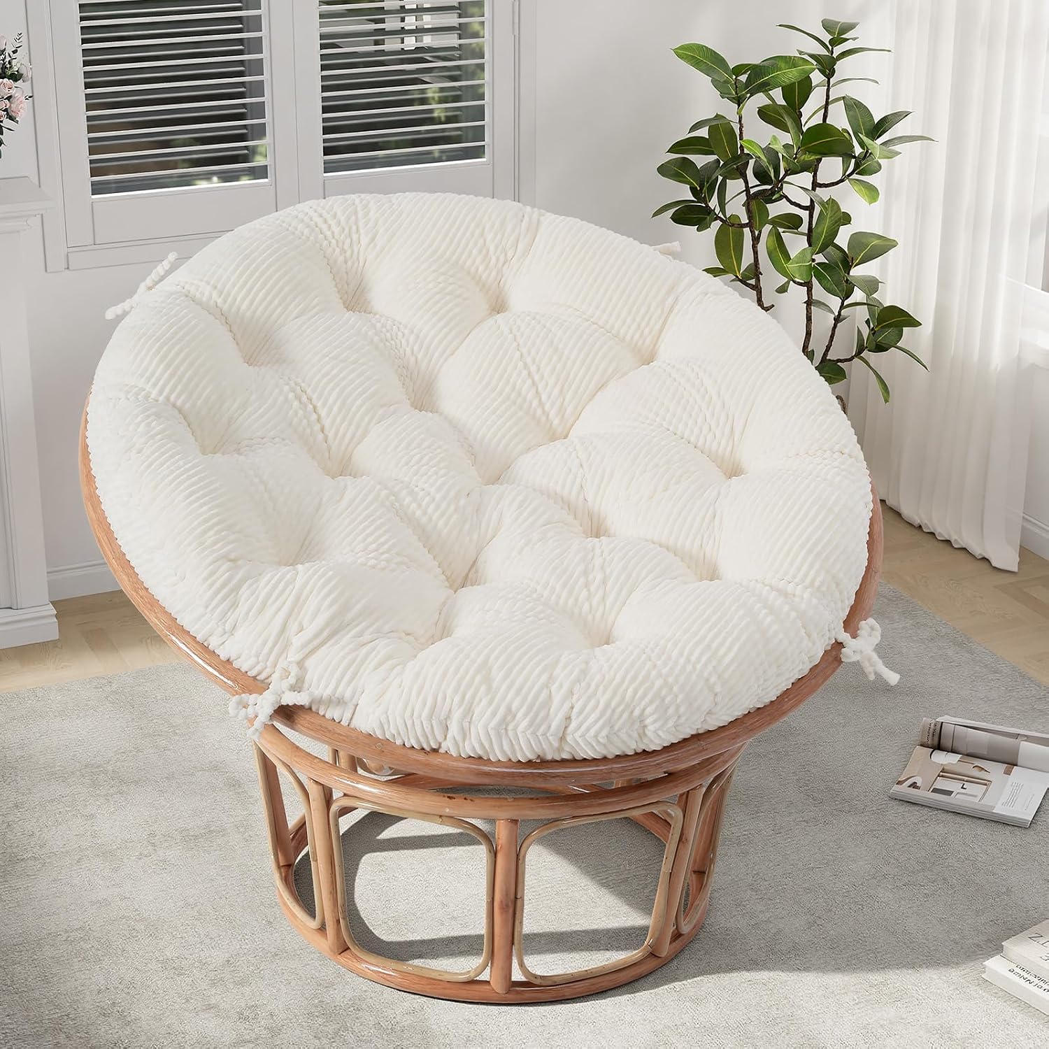 Detalle de PRIMEPATIO Papasan Chair Cushion, 45 x 45 Inch