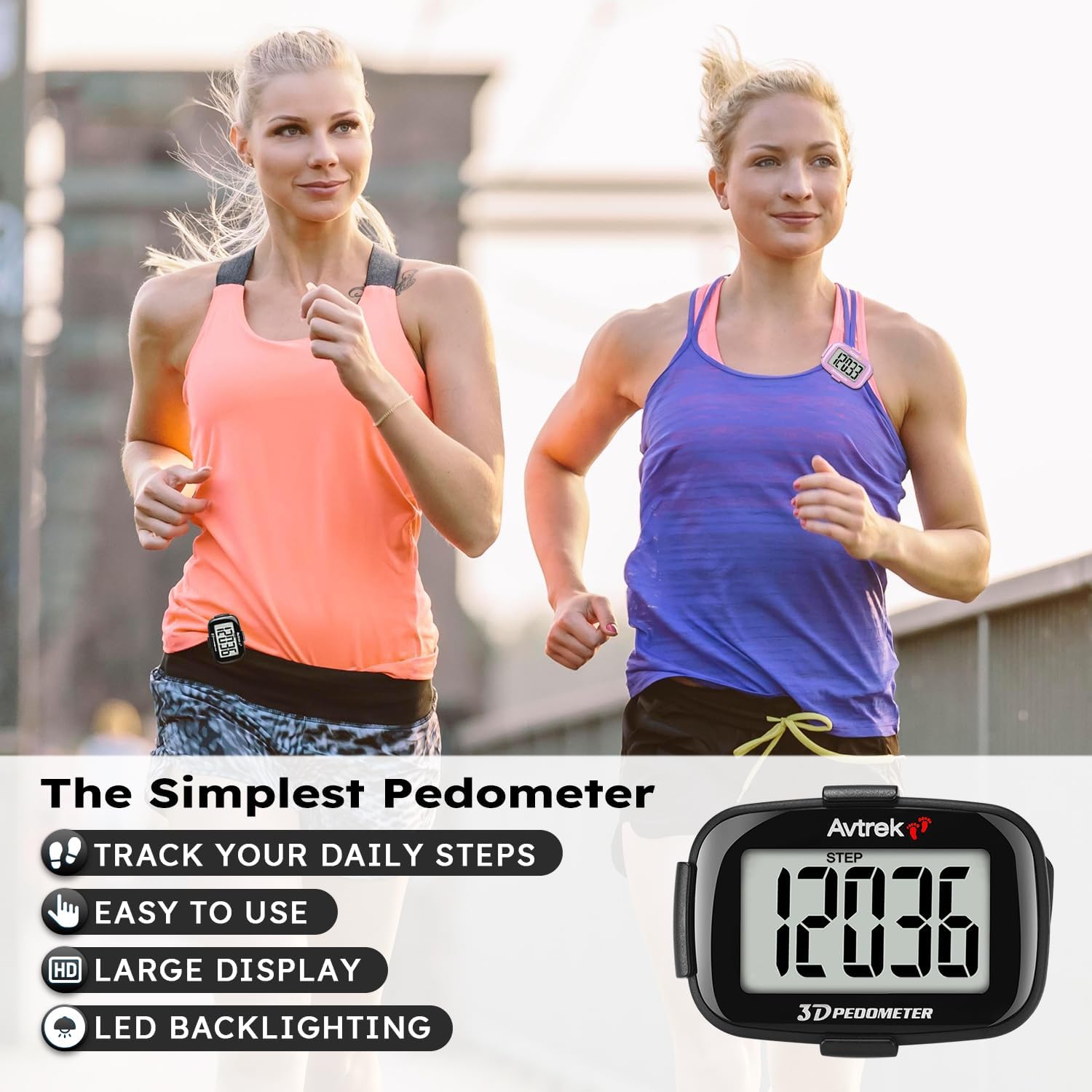 Detalle de Step counter AVTrek 3D pedometer