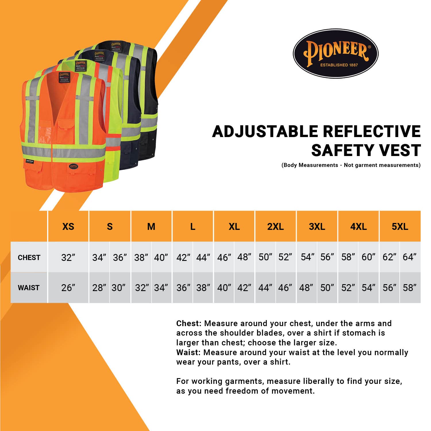 Thumbnail 6 de Pioneer safety vest, yellow