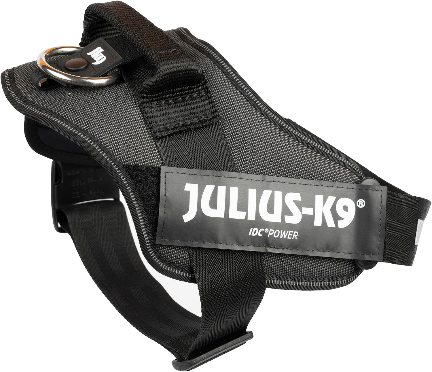 Detalle de Harnais IDC Power – Taille 2/XL, Noir-Gris (2TON) pour chiens 28–40 kg