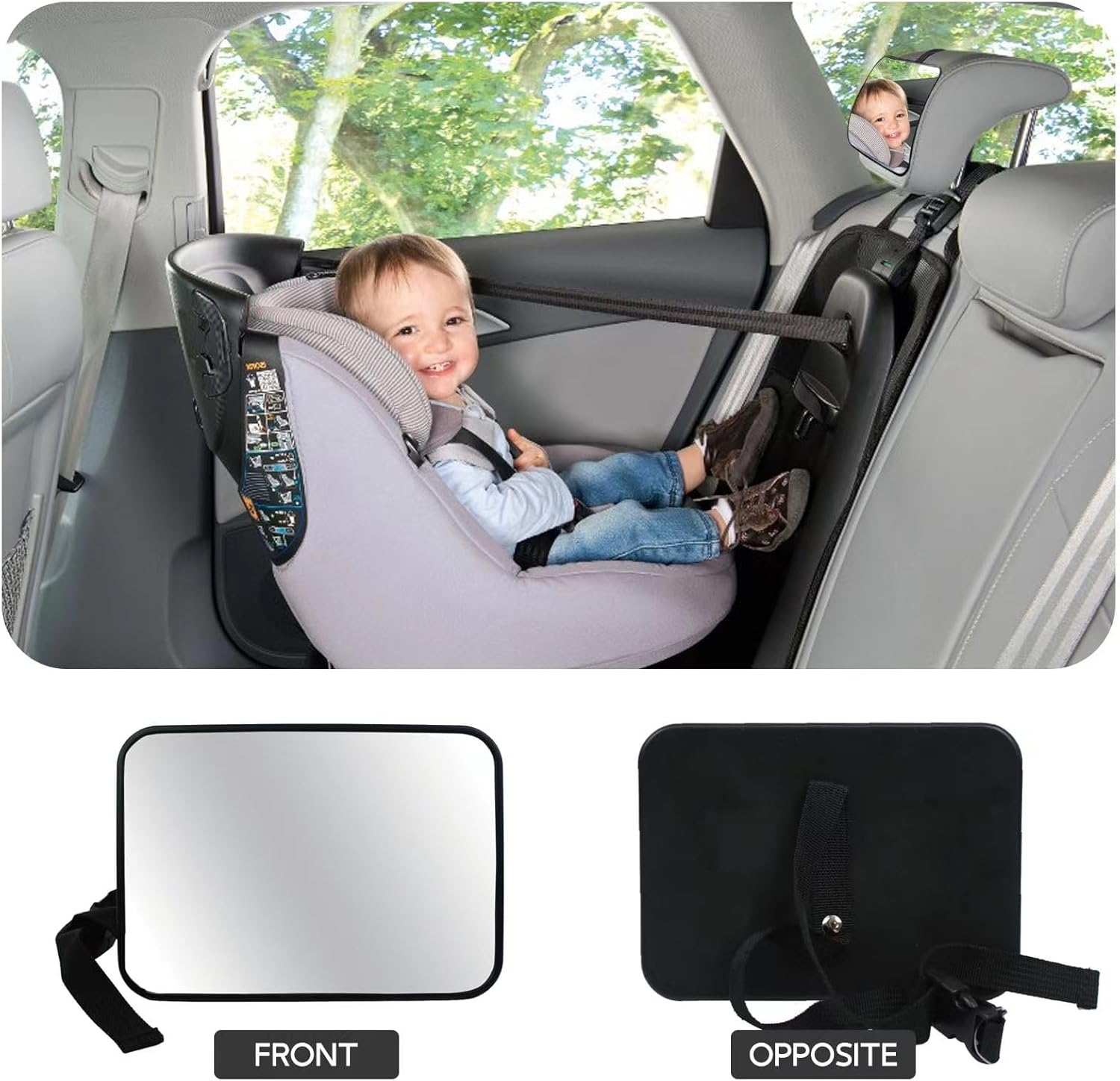 Thumbnail 2 de Baby Car Seat Mirror – Wide-Angle Rear View Mirror for Car Back Seat