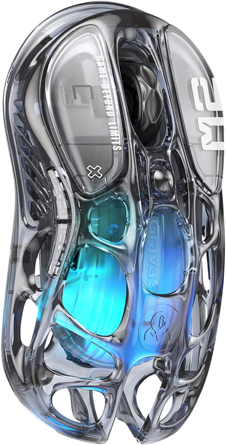 Thumbnail 6 de GravaStar Mercury M2 Gaming-Maus kabellos (2,4 GHz/Bluetooth/Kabel) mit bis zu 26.000 DPI, 79 g und PAW3395