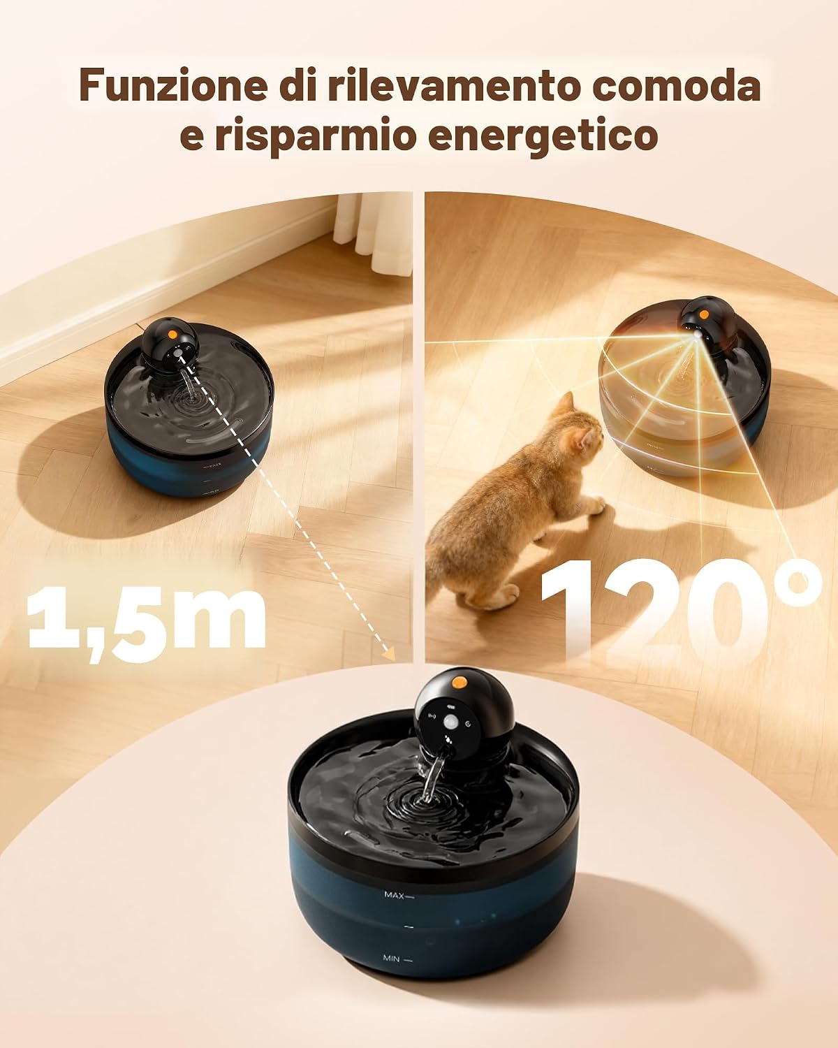 Detalle de Fontanella Gatto con Sensore 2,6 L