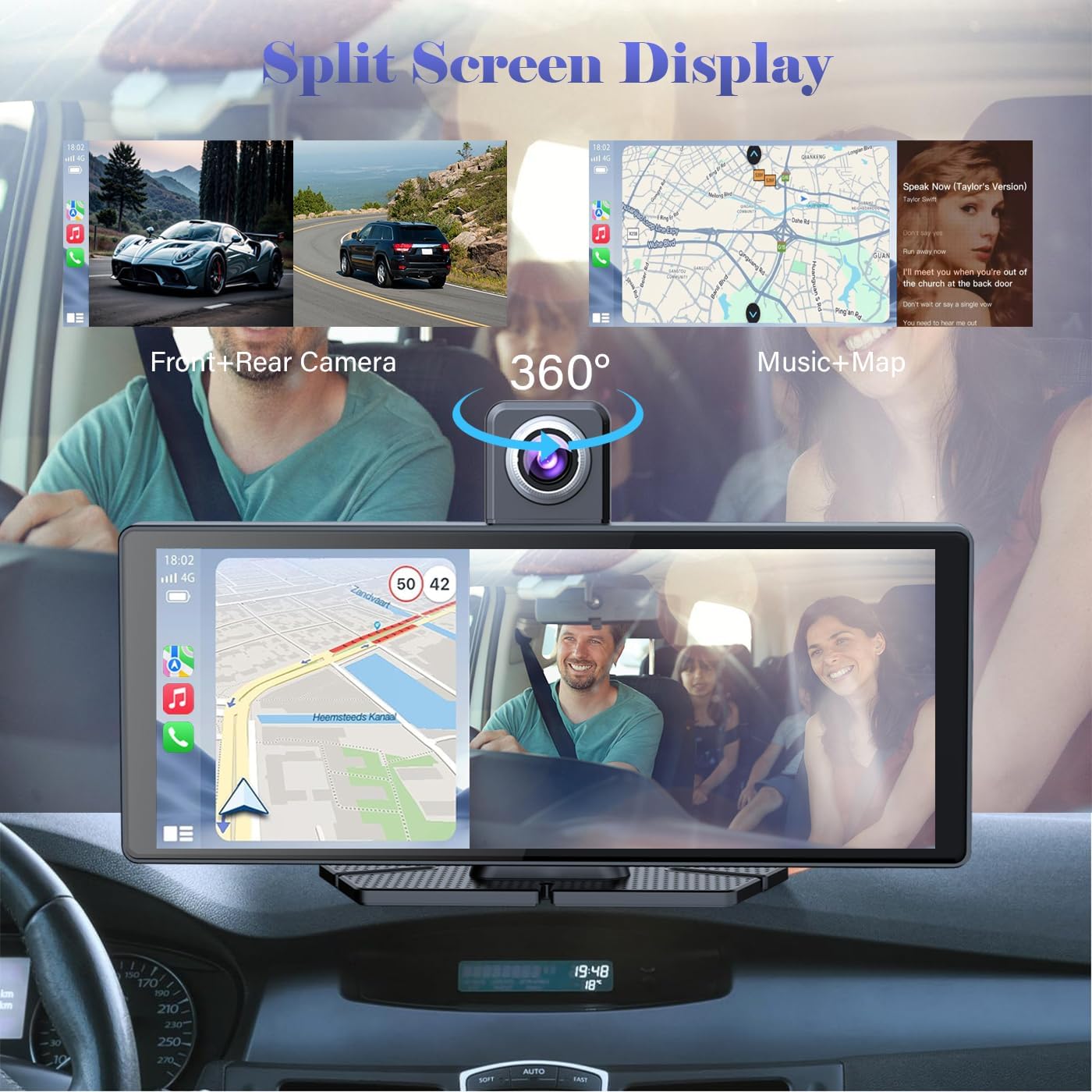 Detalle 1 de Tucarwyi 10.26-Inch Wireless CarPlay Screen