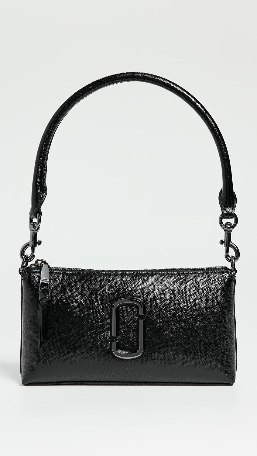 Detalle de MARC JACOBS THE POCHETTE BLACK – pochette zippée avec bandoulière amovible