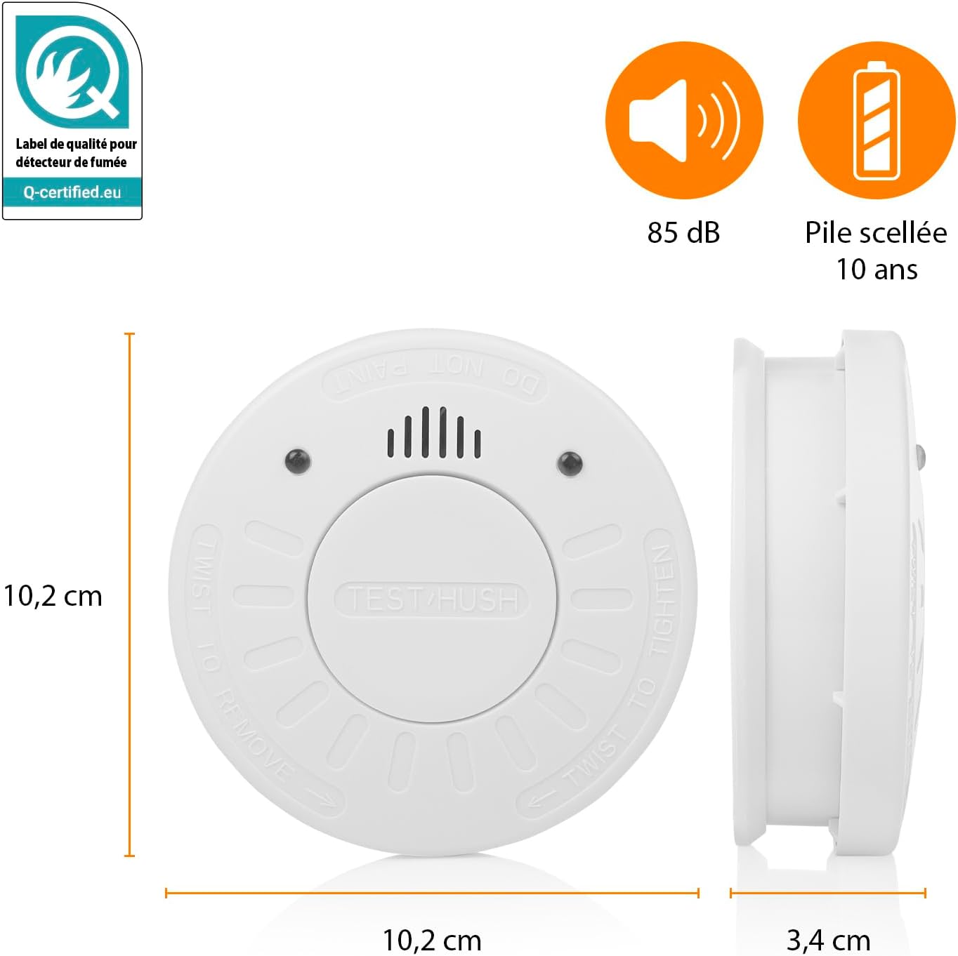 Detalle de Smartwares Détecteur de fumée 85 dB 🚨