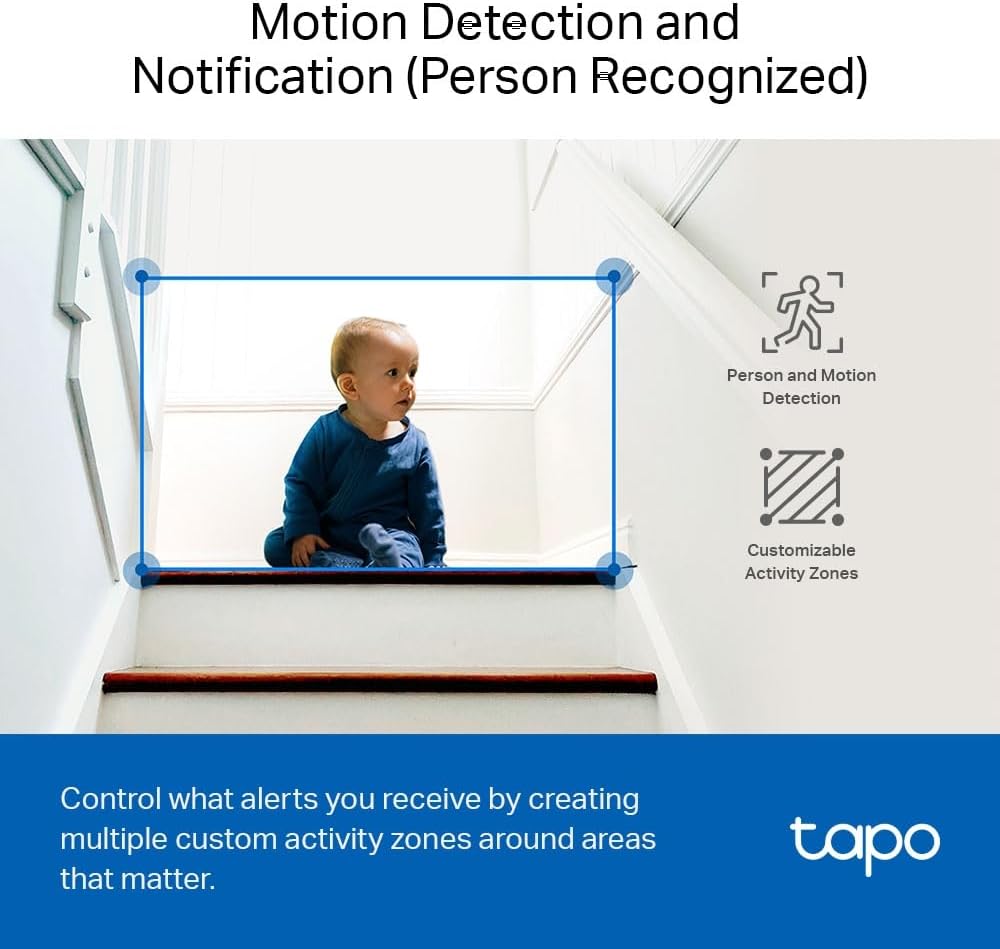 Detalle de Tapo C100 Wi‑Fi Baby Monitor Smart Camera (Indoor CCTV) with 1080p, Night Vision & 2‑Way Audio