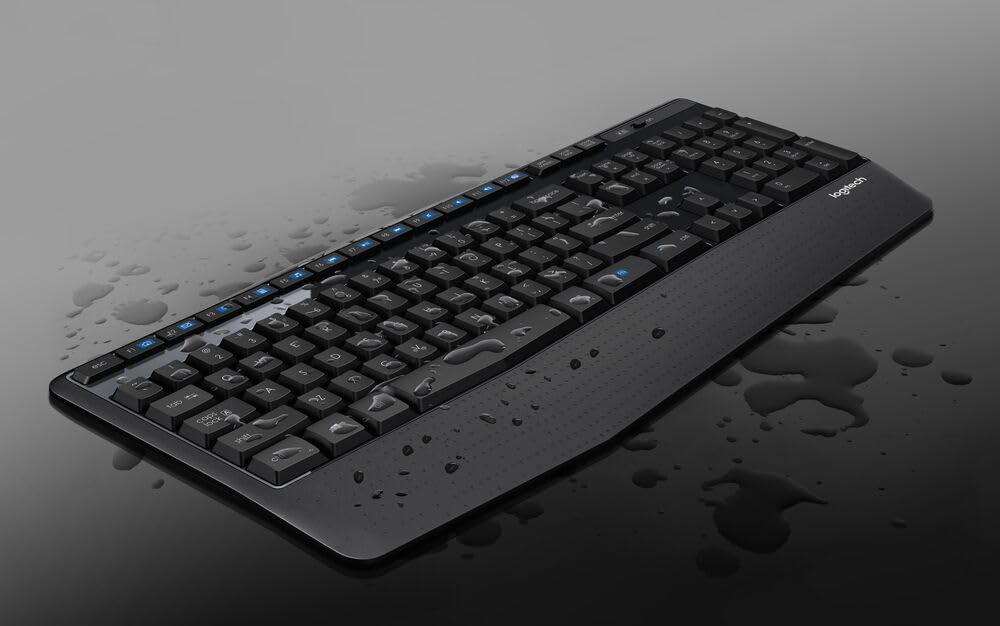 Detalle de Logitech K345 Full-Size Wireless Keyboard with Palm Rest and Media Keys