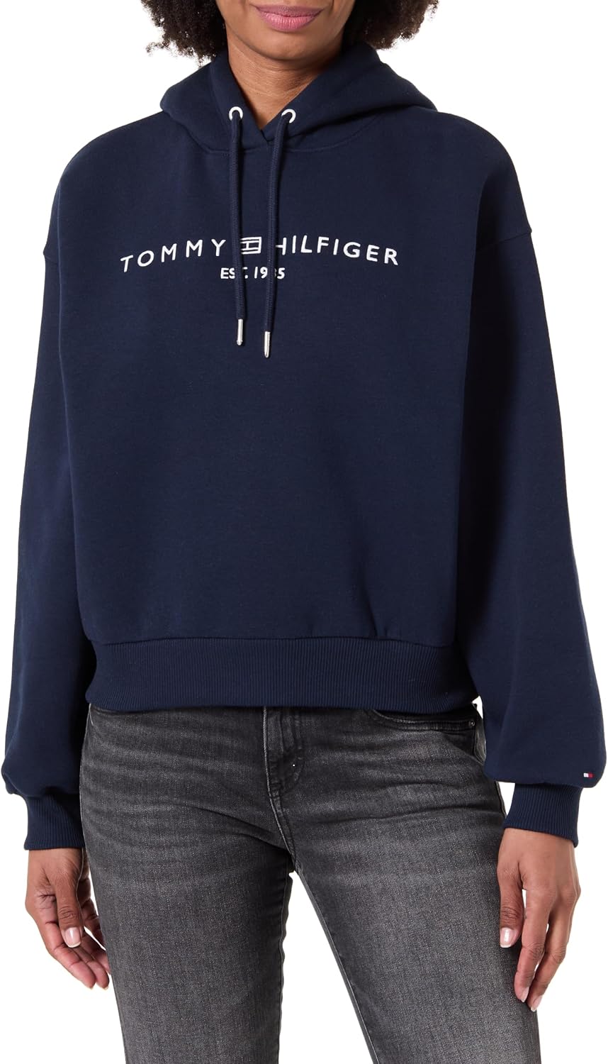 Detalle de Tommy Hilfiger felpa con cappuccio da donna con logo moderno Corp Logo Mdrn Hoodie (WW0WW47832)