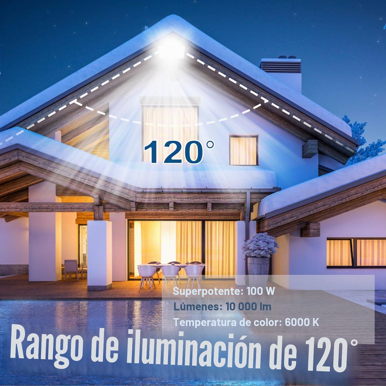 Thumbnail 2 de Niserelesa Focos LED 100W IP66 Exterior💡 Blanco 6500K