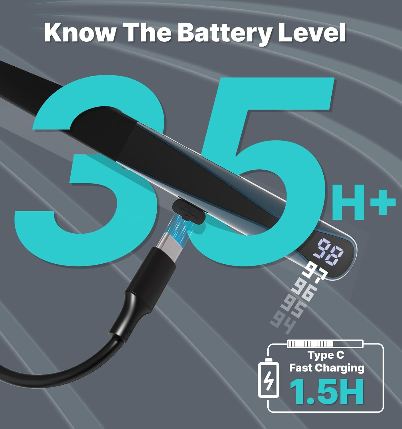 Thumbnail 6 de Hmusic H08 Neckband Headphones Bluetooth 6.0