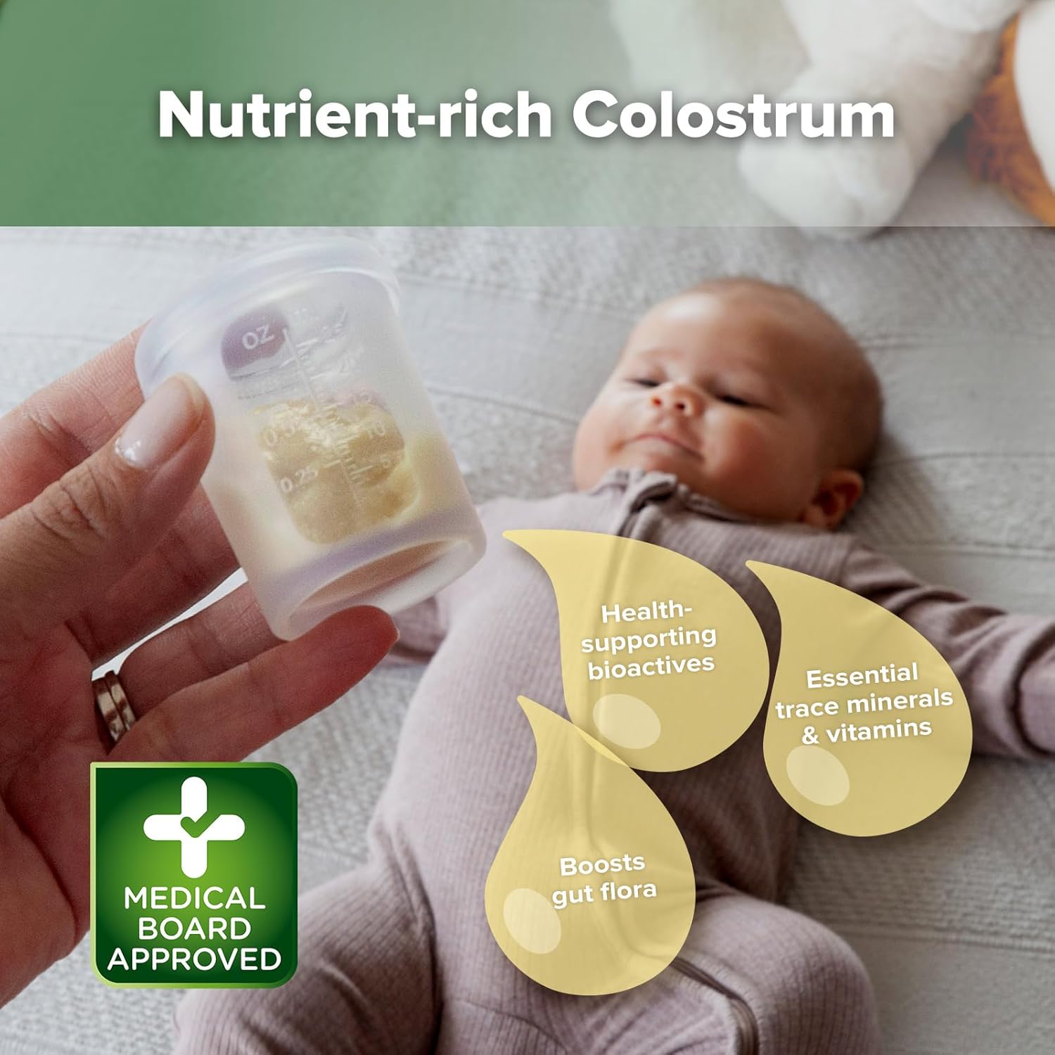 Thumbnail 1 de haakaa Lot de 2 gobelets doseurs et d’alimentation en silicone avec couvercle, pré-stérilisés, 25 ml