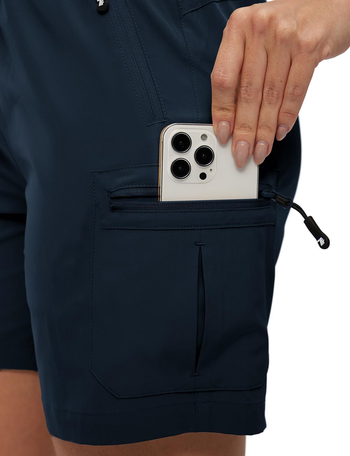 Thumbnail 2 de BASUDAM Women's Athletic Shorts: Quick Dry Cargo with Zipper Pockets