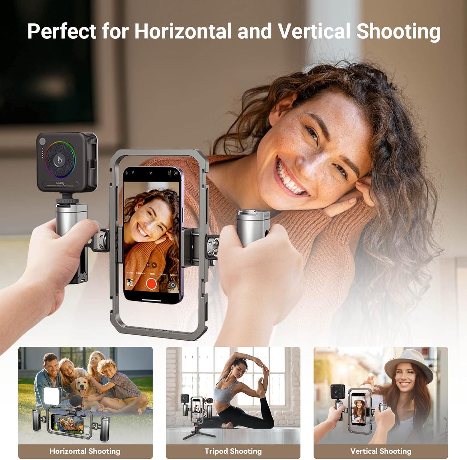 Thumbnail 4 de SmallRig Universal Phone Video Rig 2791B – aluminium vlogging phone cage for iPhone, Samsung & Huawei