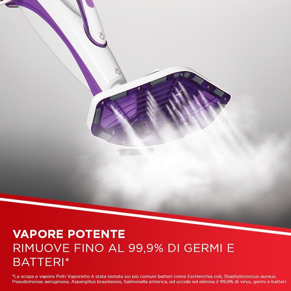 Detalle de Polti Vaporetto SV440 Double: scopa a vapore 2 in 1, potenza 1500 W con 11 accessori
