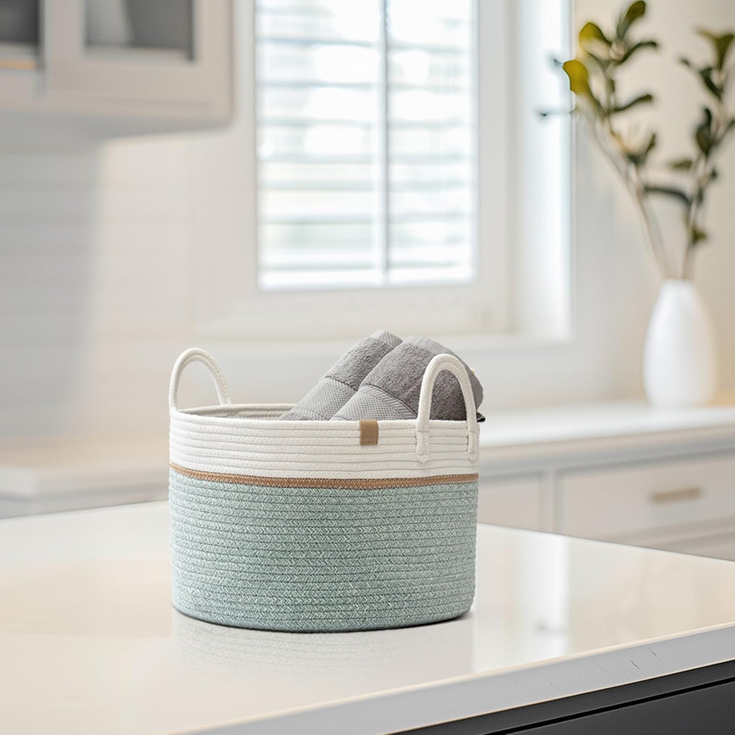 Detalle de LA JOLIE MUSE Wäschekorb 32 L Efeugrün