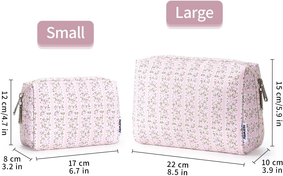 Detalle 1 de Large Makeup Bag Zipper Pouch 22 x 15 x 10 cm