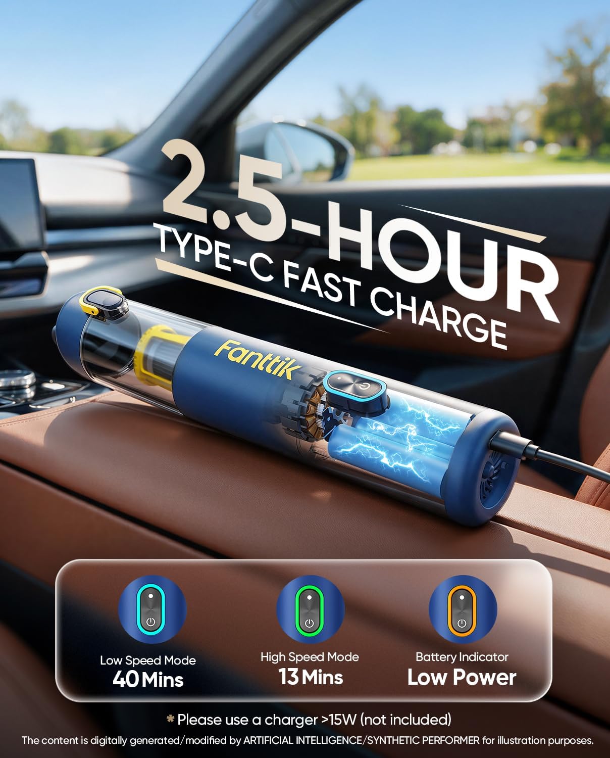 Detalle 2 de Fanttik Slim V8 APEX 19000Pa Vacuum 🧹