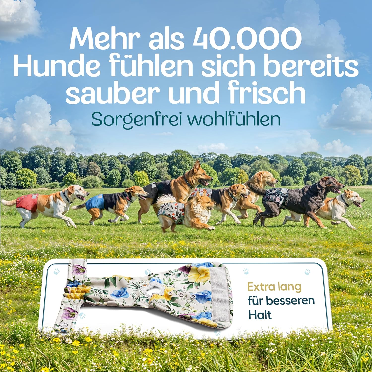 Thumbnail 5 de HUND IST KÖNIG Hundewindeln für Hündinnen (3 Stück) – hochabsorbierende Läufigkeitshose mit 3-Fach Justierung