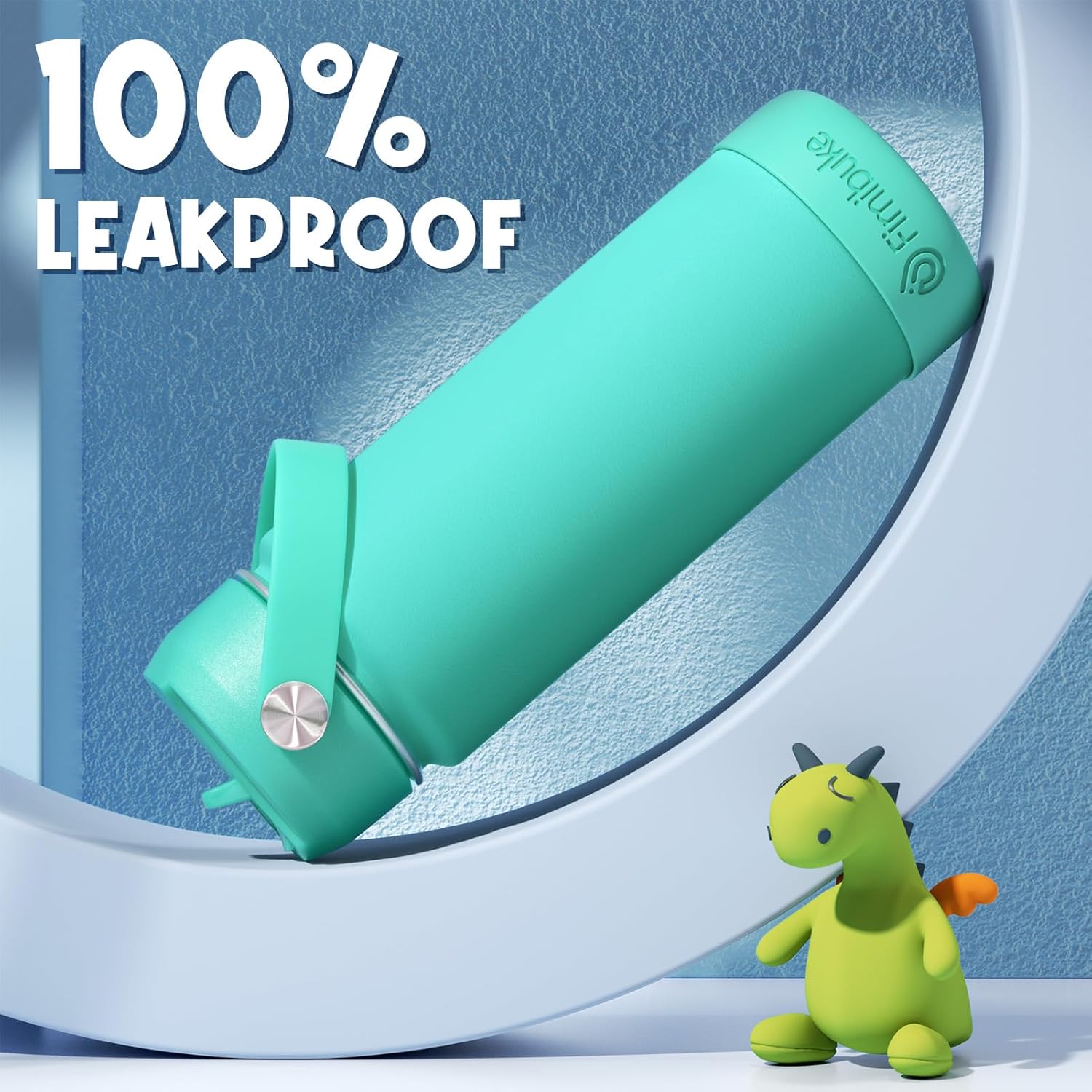 Thumbnail 3 de Fimibuke Kids Insulated Water Bottle (18oz, BPA-Free, Double Wall Vacuum) with Straw Lids — 2 Pack